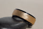 Kobelli 8mm Two Tone Black Ice Finish Mens Ring