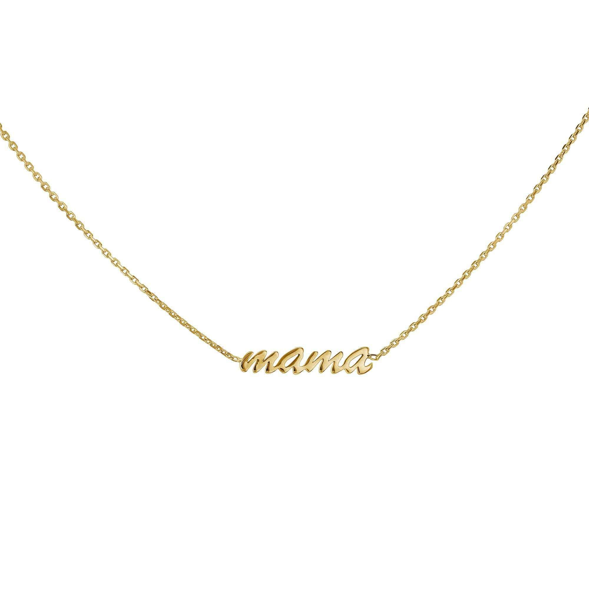 Kobelli "Mama" Necklace Solid 14k Gold Choker