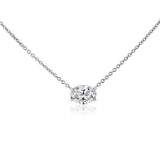 Kobelli East-West Oval Solitaire Necklace