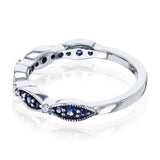Kobelli Sapphire and Lab-grown Diamond Scalloped Band