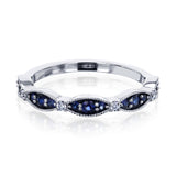 Kobelli Sapphire and Lab-grown Diamond Scalloped Band