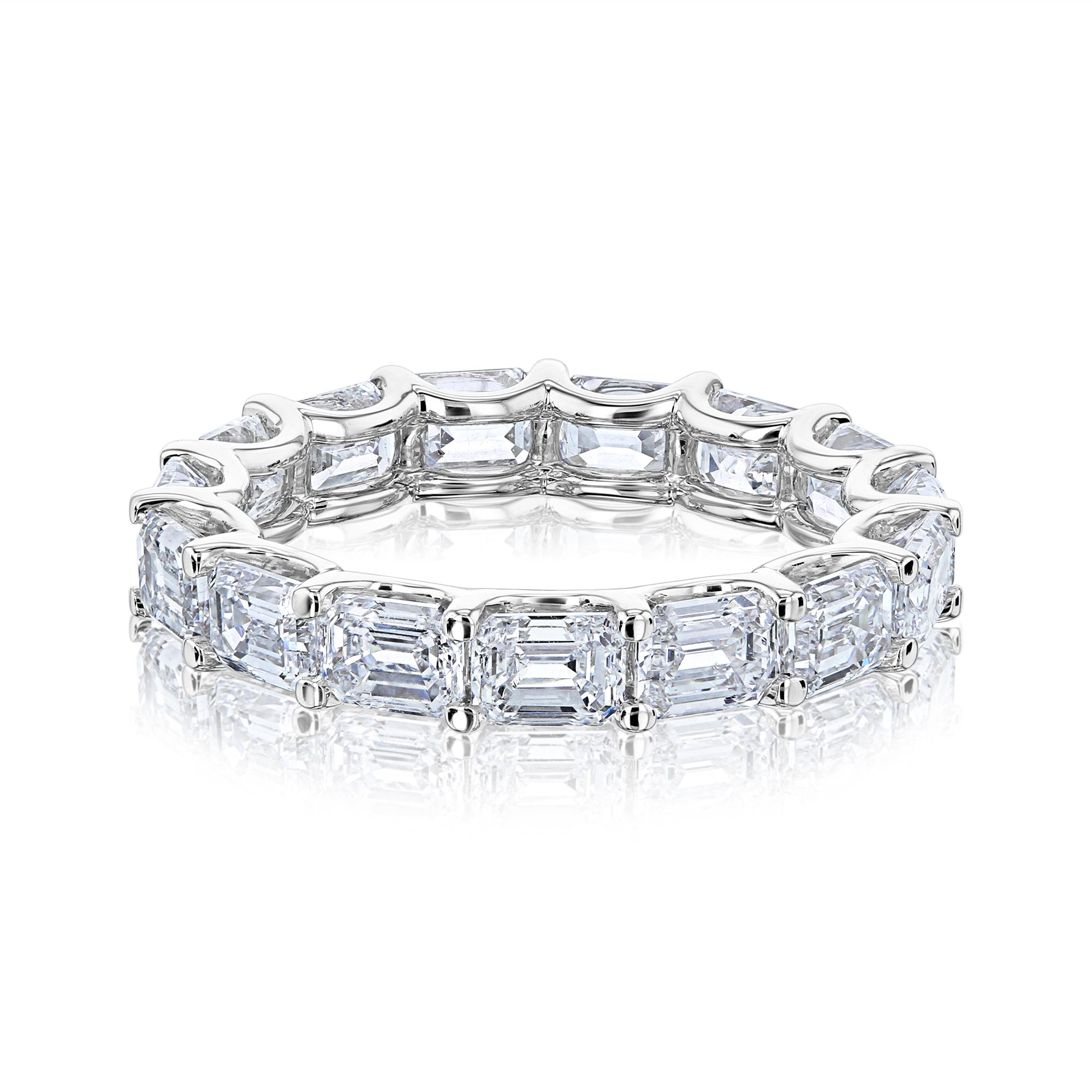 Kobelli East West Emerald Lab Grown Diamond Eternity Band