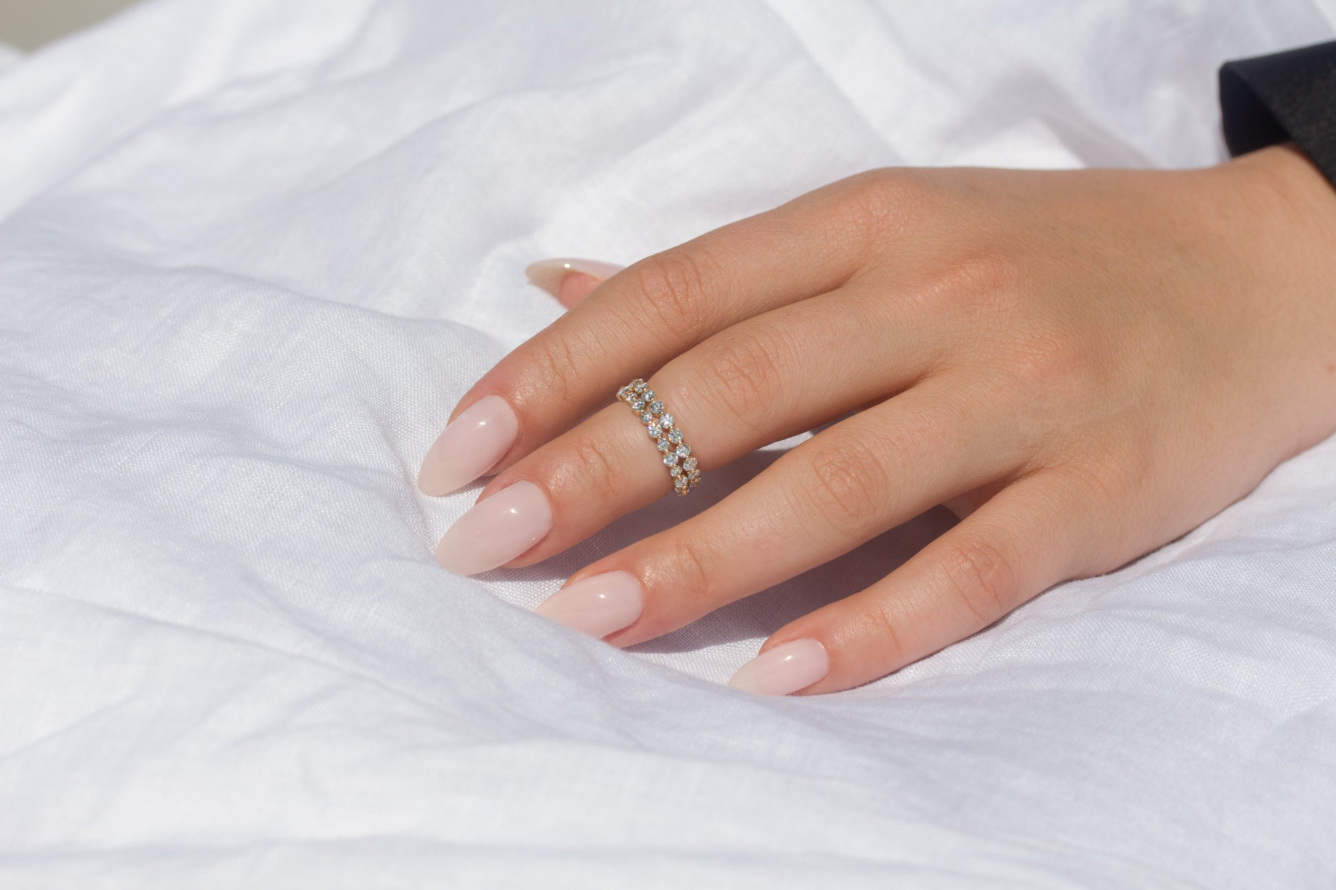 Lab Grown Diamond Satin Finish Bubble Ring