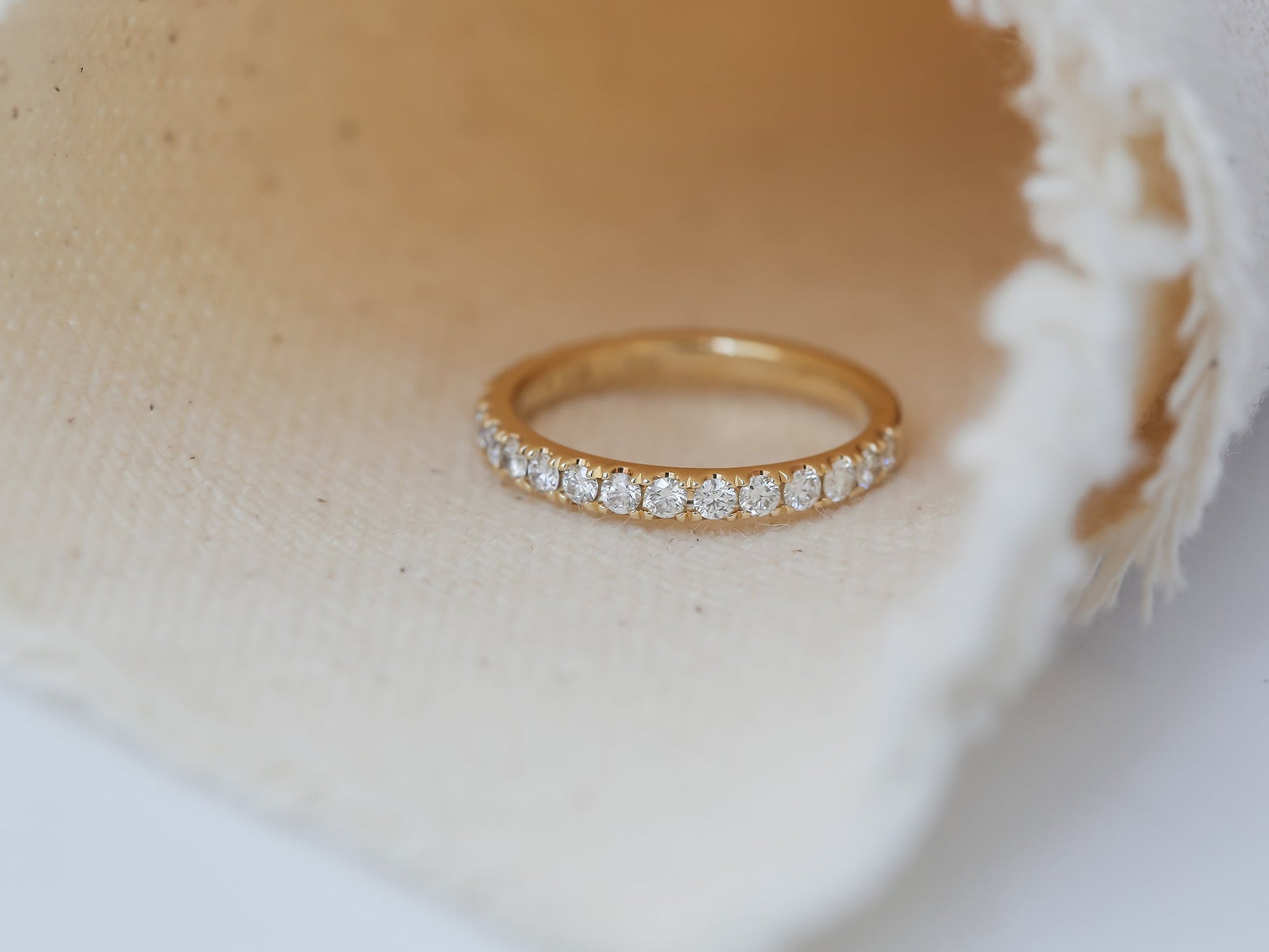 Kobelli Lab Diamond Split-Prong Flame Band