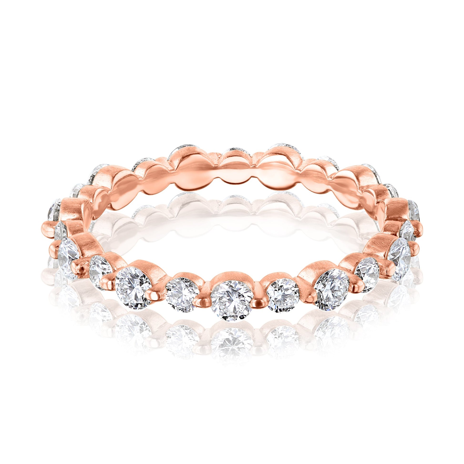 Kobelli Alternating Bubble Diamond Eternity Band
