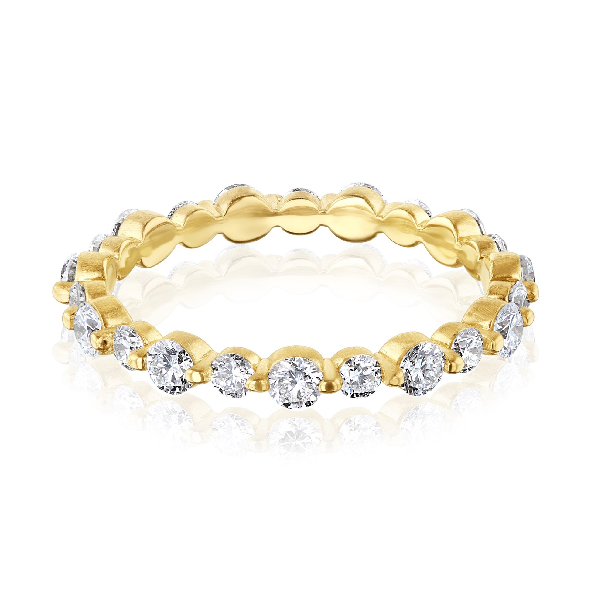 Kobelli Alternating Bubble Diamond Eternity Band