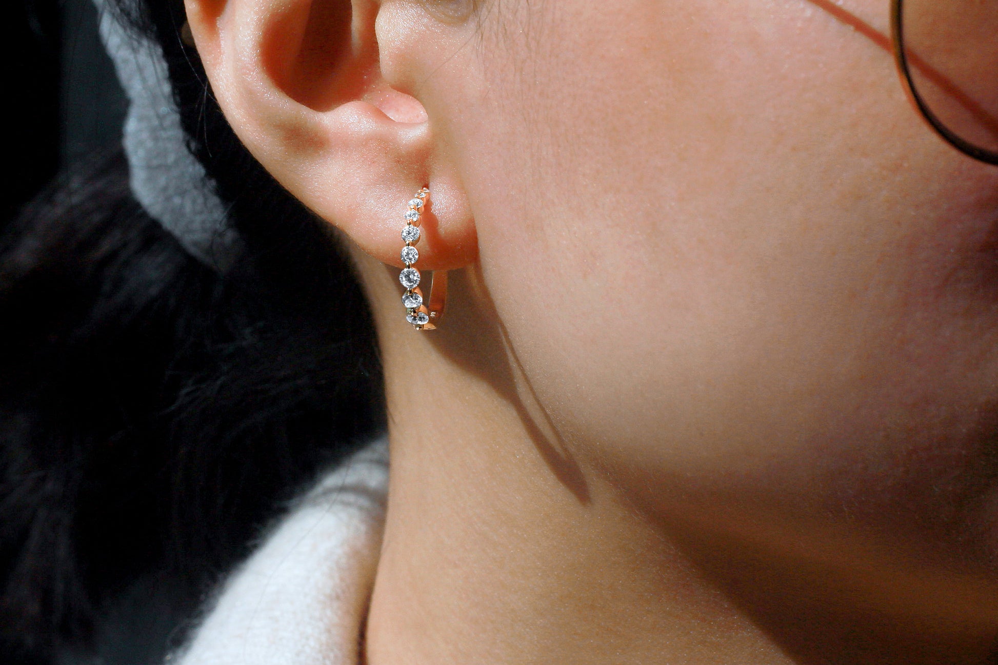 1 Carat Lab Grown Diamond Mini Bubble Huggies