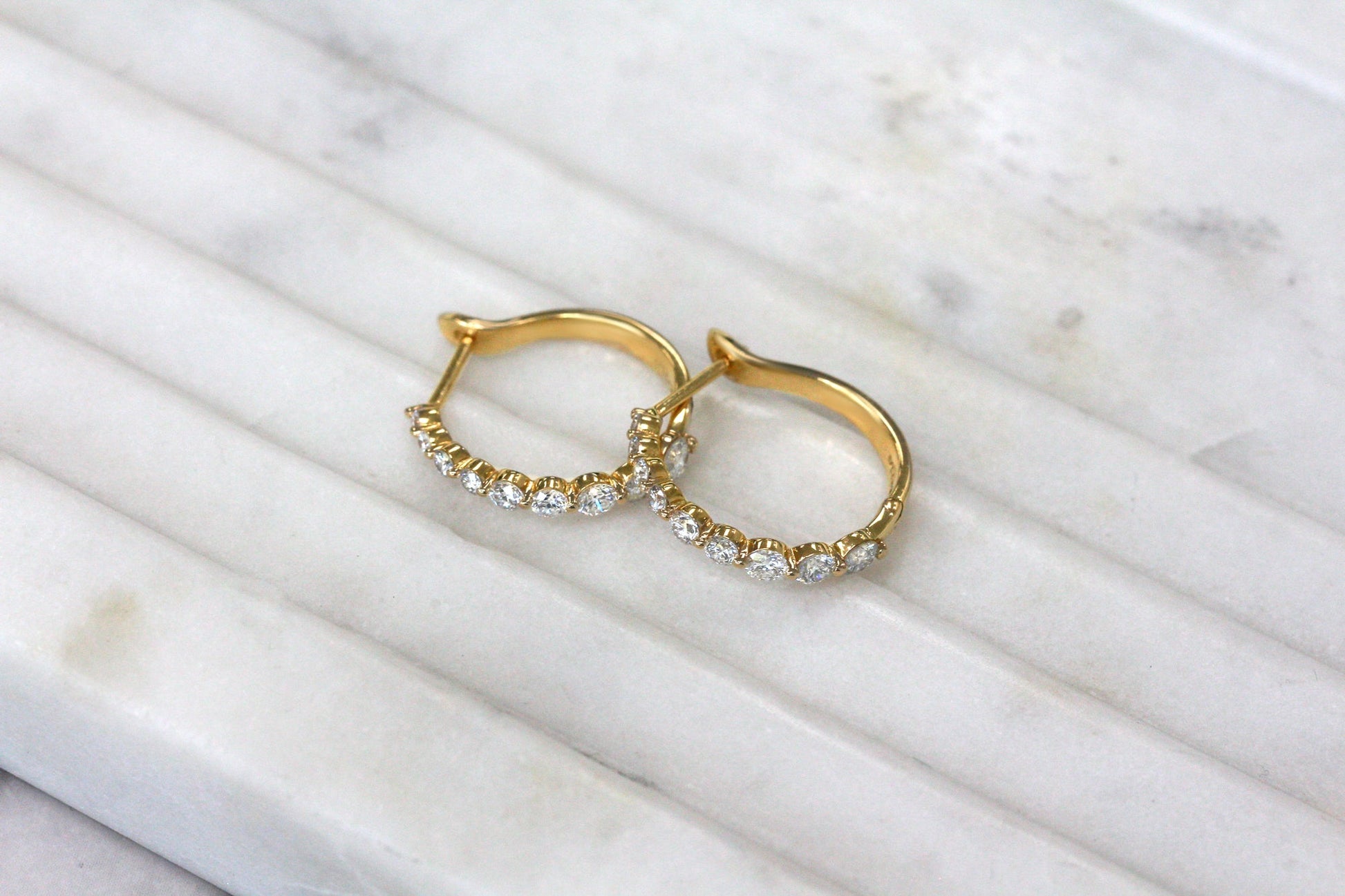 1 Carat Lab Grown Diamond Mini Bubble Huggies