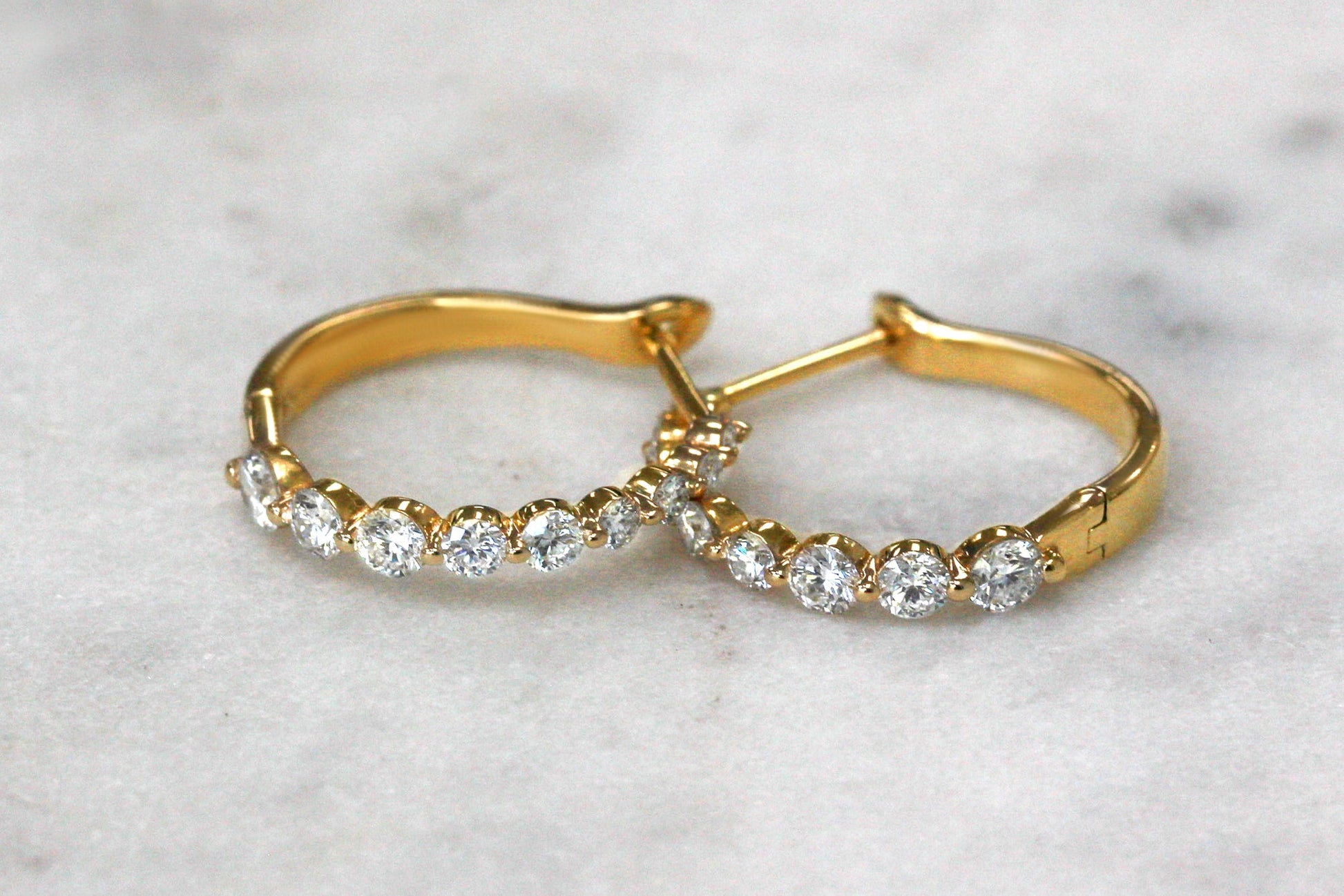 1 Carat Lab Grown Diamond Mini Bubble Huggies