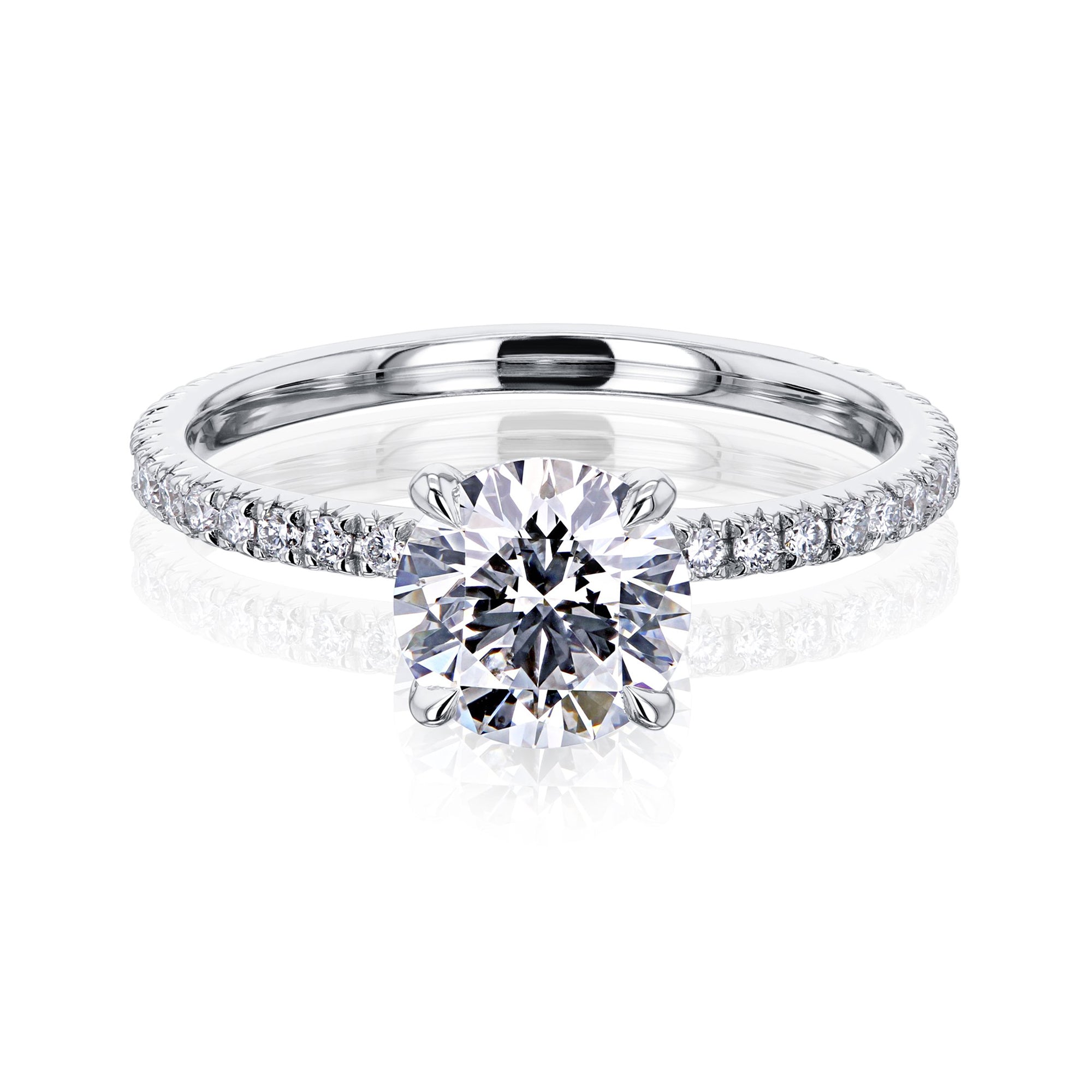 1.3 Carat Lab Grown Diamond French Pavé Lumière Ring (IGI)