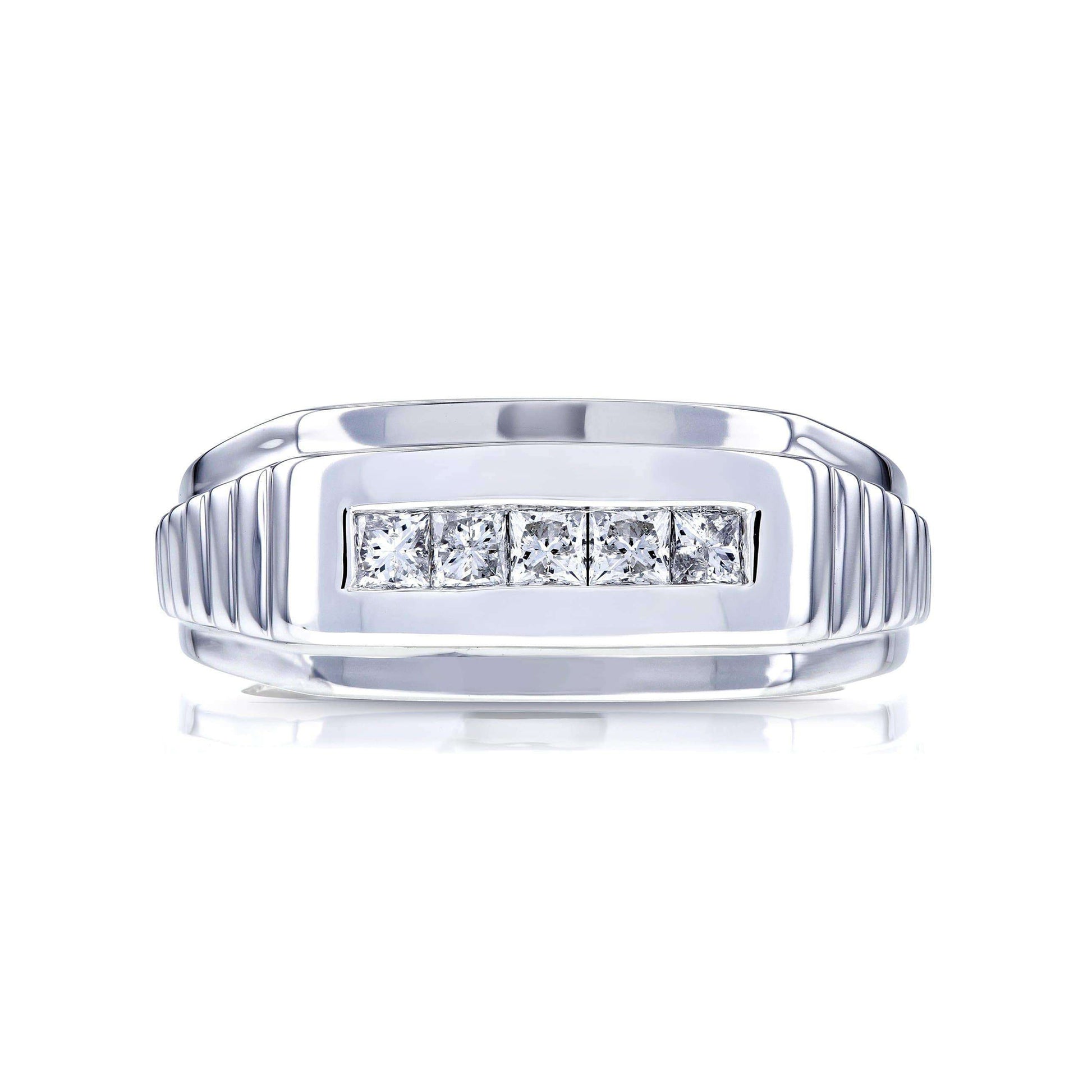 0.5 Carat Natural Diamond Wide Row Goro Ring