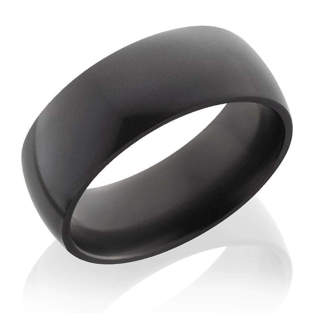 Kobelli Elysium Solid Diamond Domed Black Band Highly Polished 8mm