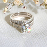 2.3 Carat Moissanite Cushion Sophie Bridal Set