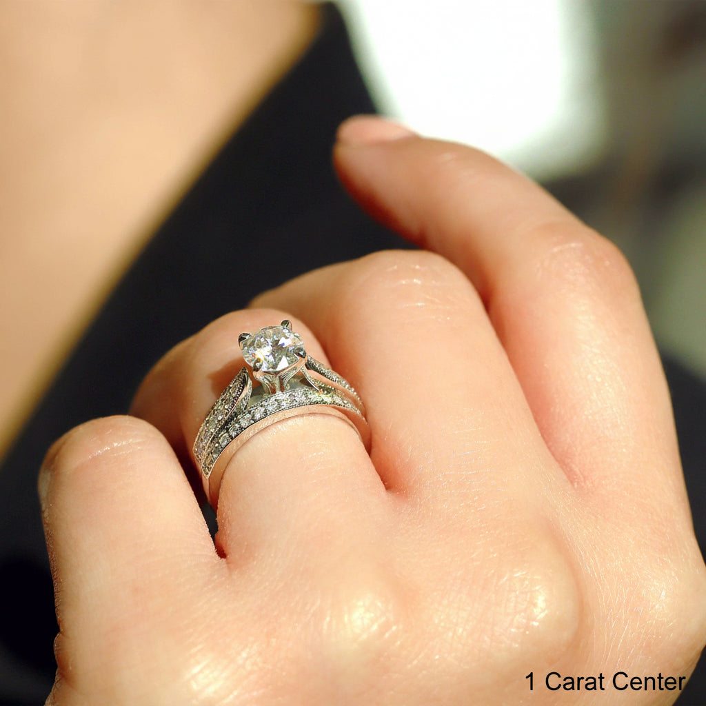 1.3 Carat Moissanite Round Sophie Bridal Set