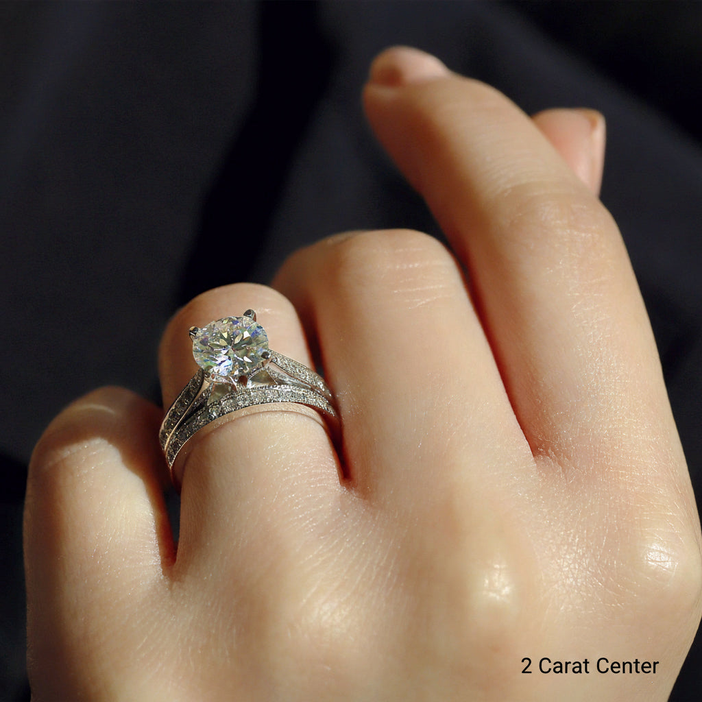 2.3 Carat Moissanite Round Sophie Bridal Set