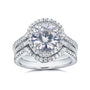 2.5 Carat Moissanite Round Original 3pc Bridal Set