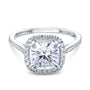Kobelli 2ct Cushion Moissanite Halo Ring