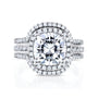3.5 Carat Moissanite Cushion Original 3pc Bridal Set