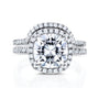 3.25 Carat Moissanite Cushion Original Bridal Set