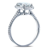 Kobelli 1.75ct Emerald Moissanite Halo Ring