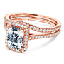 Kobelli 1.8ct Radiant Forever One Moissanite Halo Bridal Set MZFO61769RA-EDLG/4R