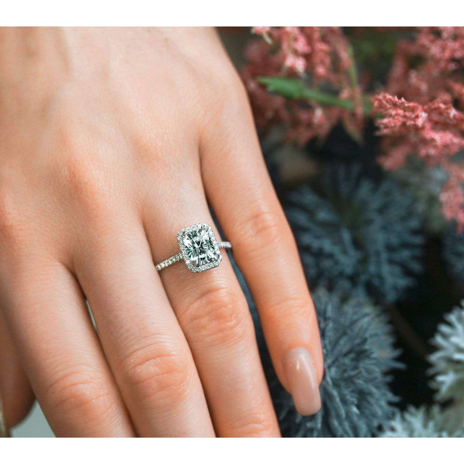 Kobelli 1.8ct Radiant Forever One Moissanite Ring