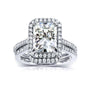 3.15 Carat Moissanite Original Radiant Bridal Set