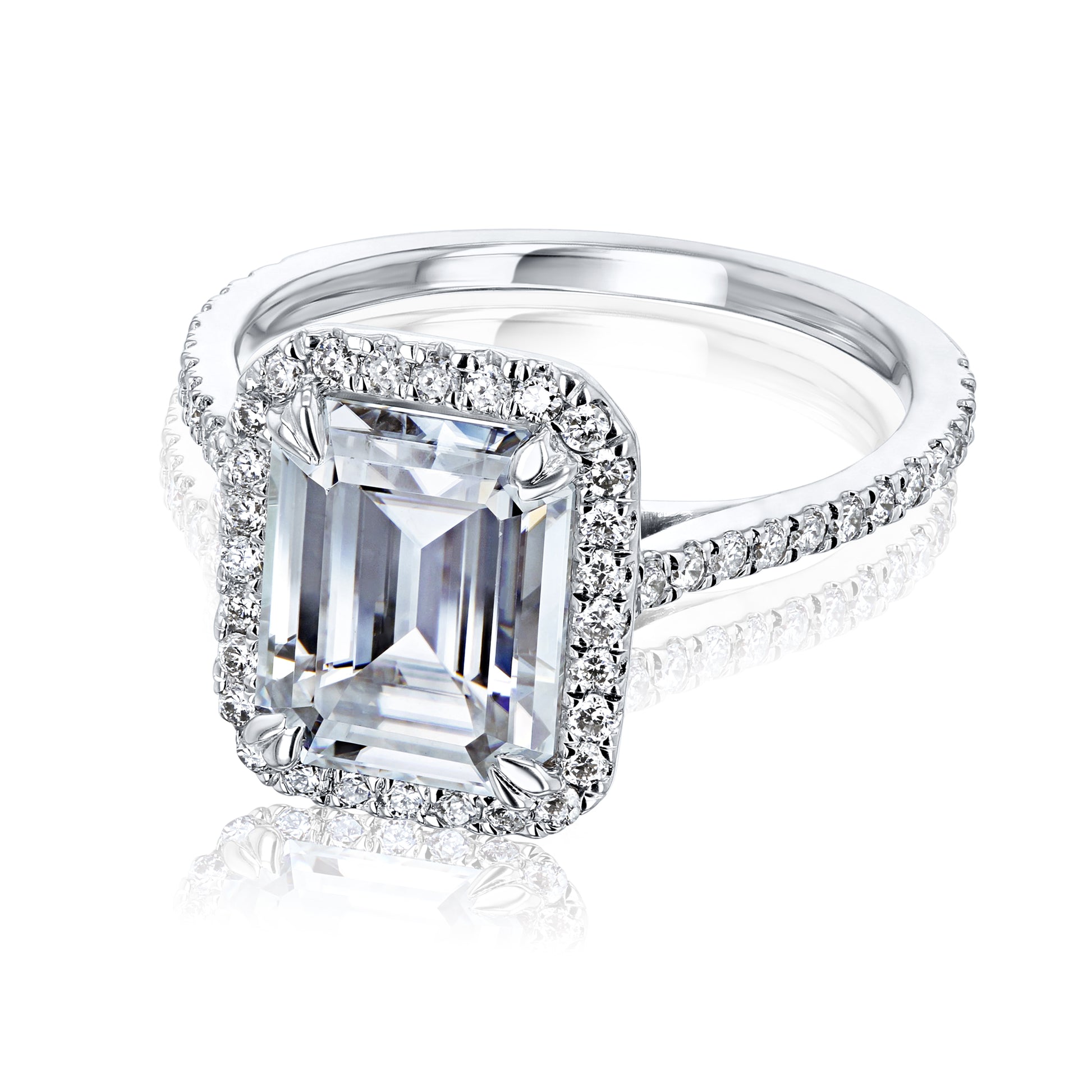 2.7 Carat Moissanite Emerald Original Ring