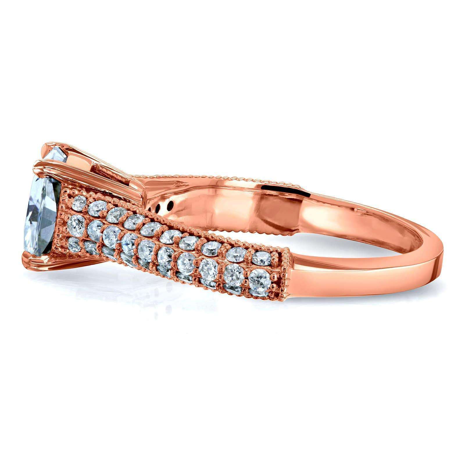 Kobelli Cushion-cut Moissanite Engagement Ring with Diamond 1 5/8 CTW 14k Gold