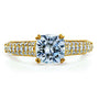 Kobelli Cushion-cut Moissanite Engagement Ring with Diamond 1 5/8 CTW 14k Gold