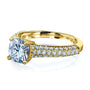 Kobelli Cushion-cut Moissanite Engagement Ring with Diamond 1 5/8 CTW 14k Gold