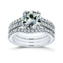 2.5 Carat Moissanite Tiffany 3pc Bridal Set