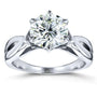 Kobelli Moissanite Solitaire Engagement Ring 1 3/5 CTW 14k White Gold