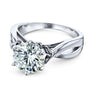 Kobelli Moissanite Solitaire Engagement Ring 1 3/5 CTW 14k White Gold