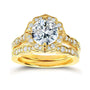 1.9 Carat Moissanite Vintage Rose Bridal Set