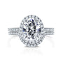 2.57 Carat Moissanite Oval Original Bridal Set