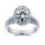 2 Carat Moissanite Oval Split Ring