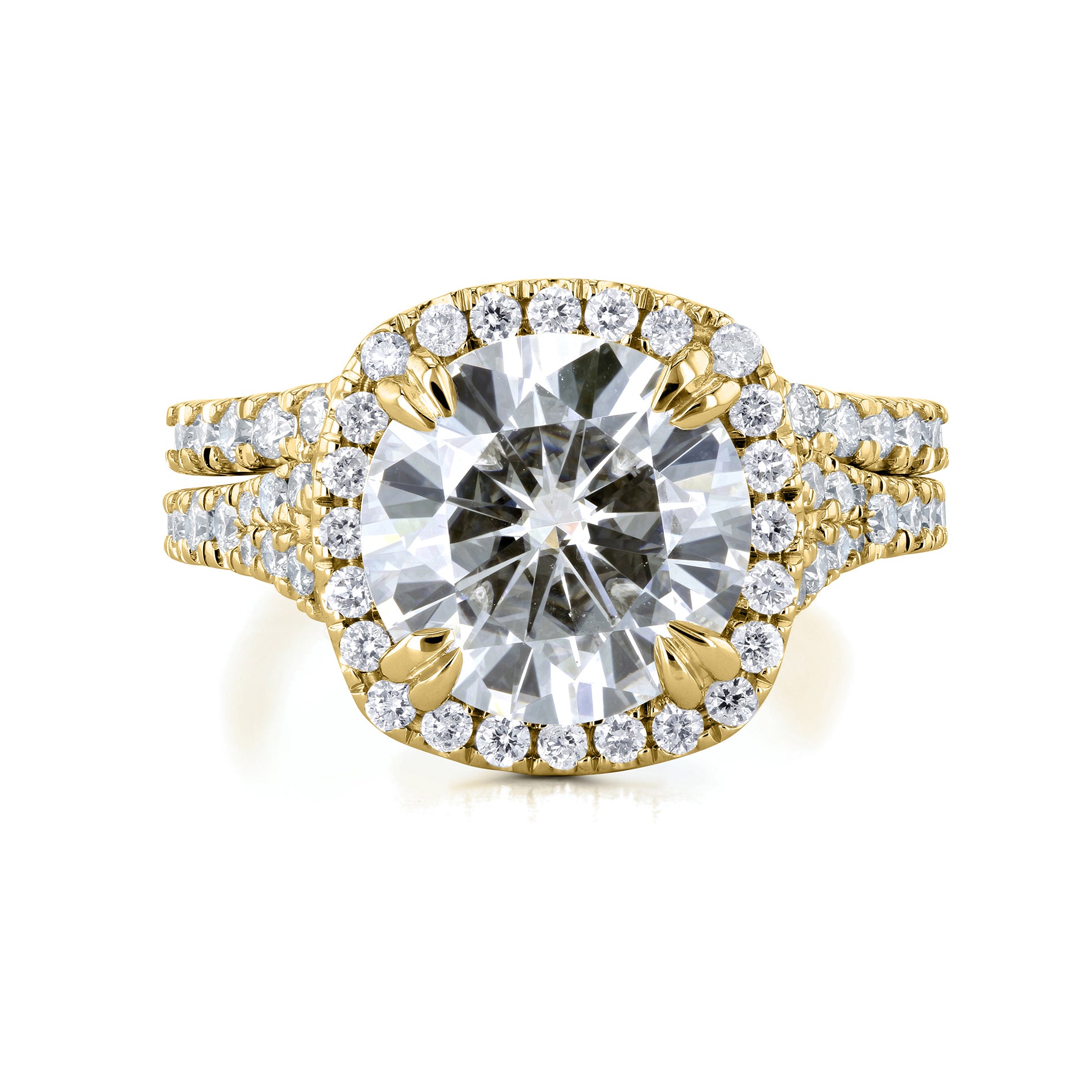 4 Carat Moissanite Round Vienna Bridal Set