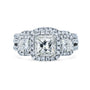 3.1 Carat Moissanite Halo 3-Stone Helena Bridal Set