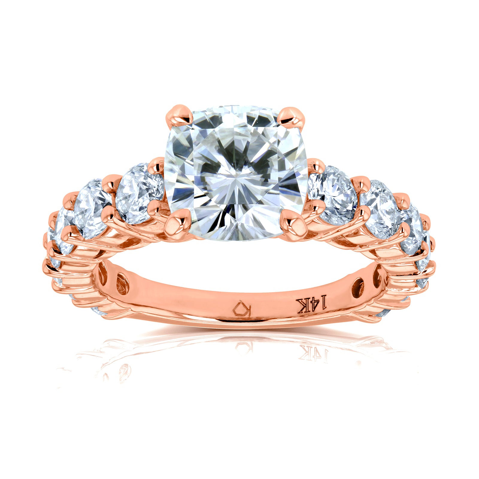 3.3 Carat Moissanite Cushion Lavish Ring