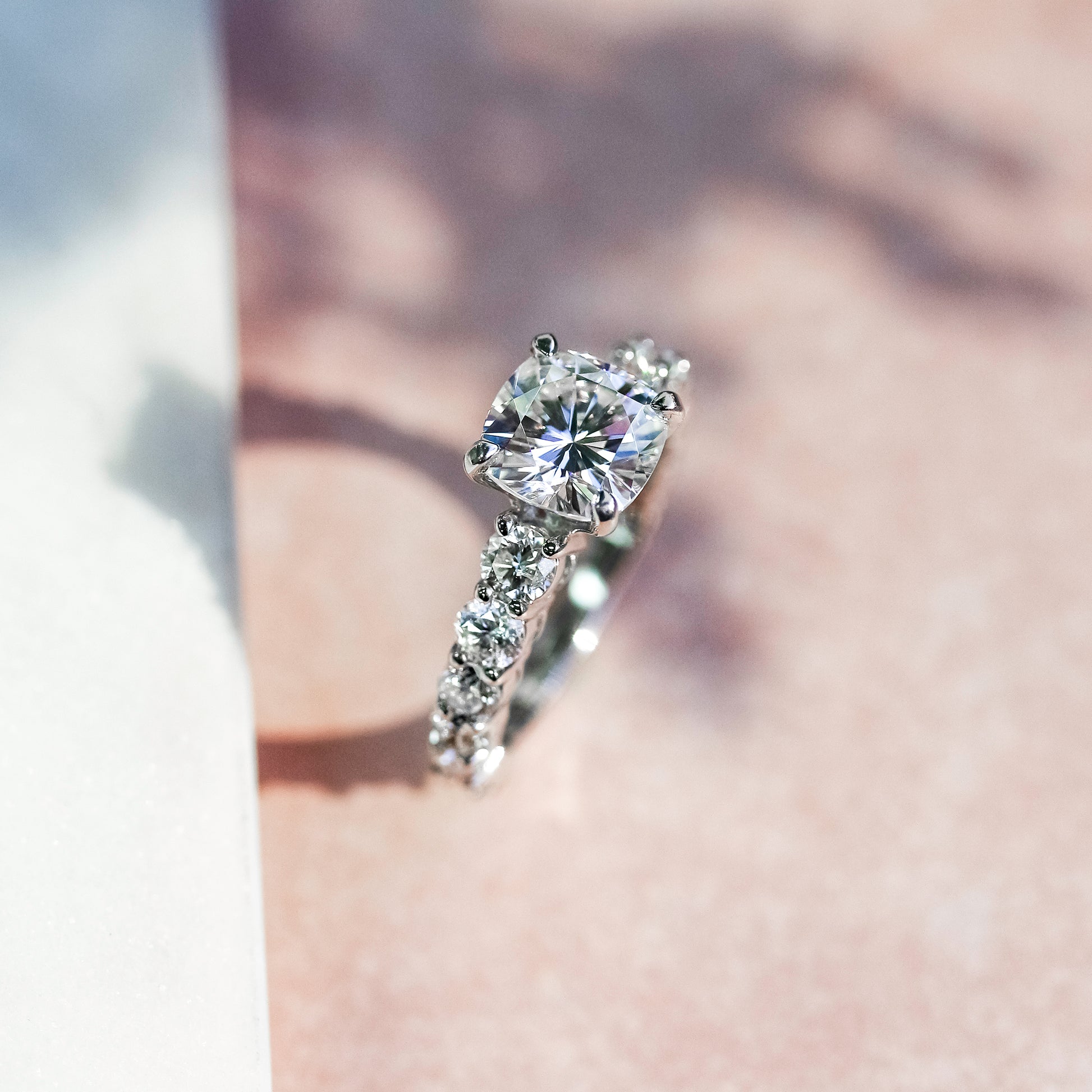 3.3 Carat Moissanite Cushion Lavish Ring