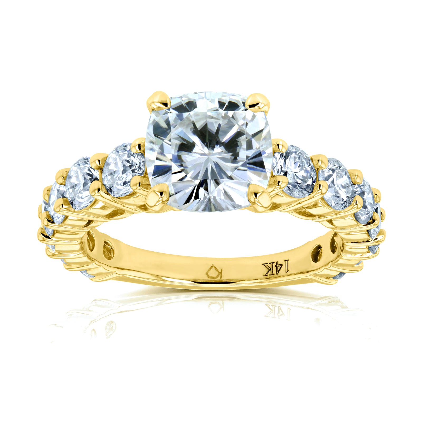 3.3 Carat Moissanite Cushion Lavish Ring