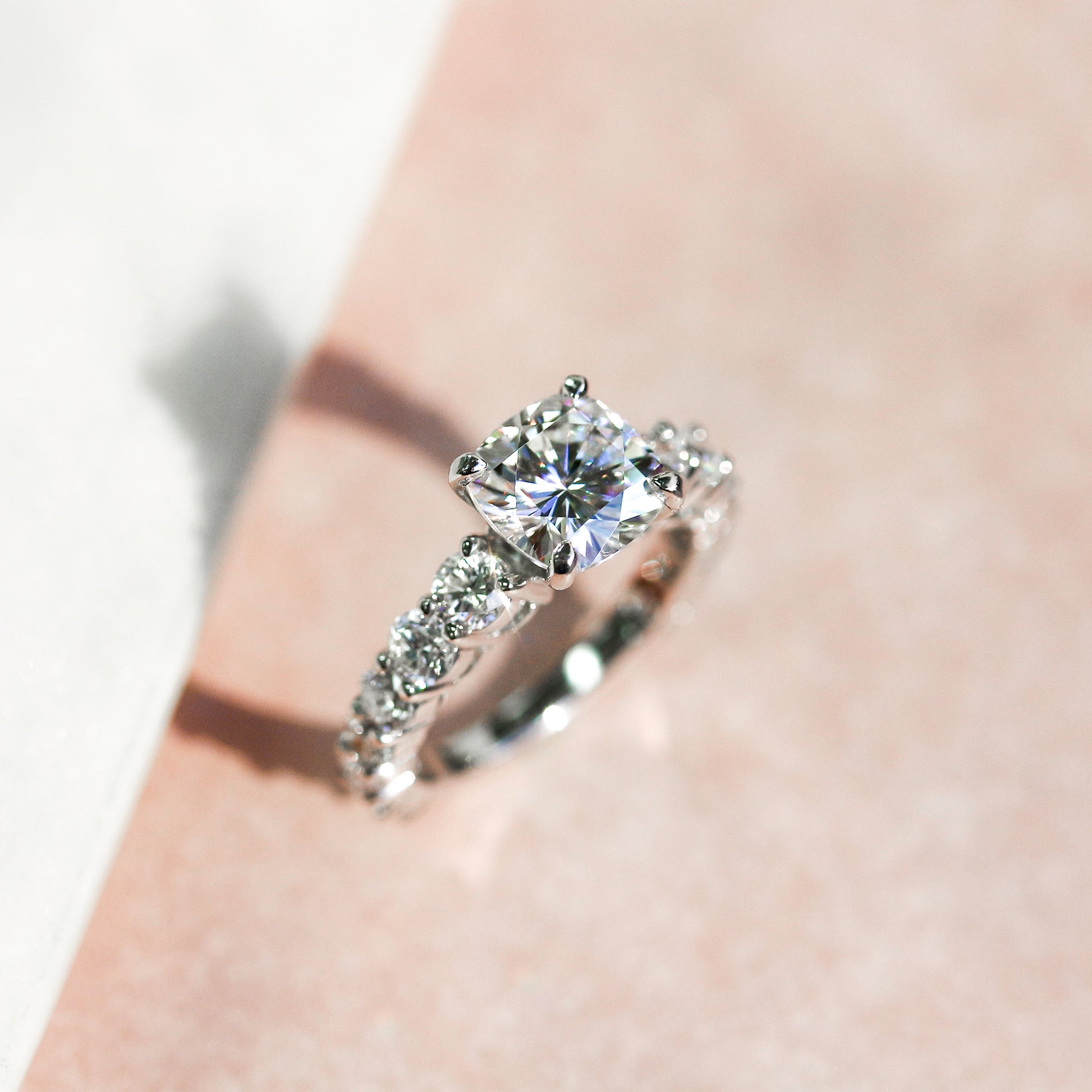 3.3 Carat Moissanite Cushion Lavish Ring