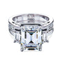 5.9 Carat Moissanite 3-Stone Echo Bridal Set