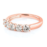 Kobelli 5 Stone Round Moissanite 14k Gold Band (4/5 CTW)