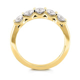 Kobelli 5 Stone Round Moissanite 14k Gold Band (4/5 CTW)