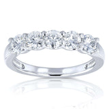 Kobelli 5 Stone Round Moissanite 14k Gold Band (4/5 CTW)