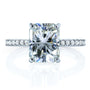 Kobelli Radiant-cut Moissanite and Diamond Engagement Ring 3 1/10 CTW 14k White Gold