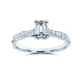0.75 Carat Moissanite Euro Emerald Ring (DEF/VS)