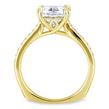 Kobelli Princess Moissanite and Diamond Square Shank Trellis Engagement Ring 2 1/10 CTW 14k Yellow Gold (HI/VS, GH/I)